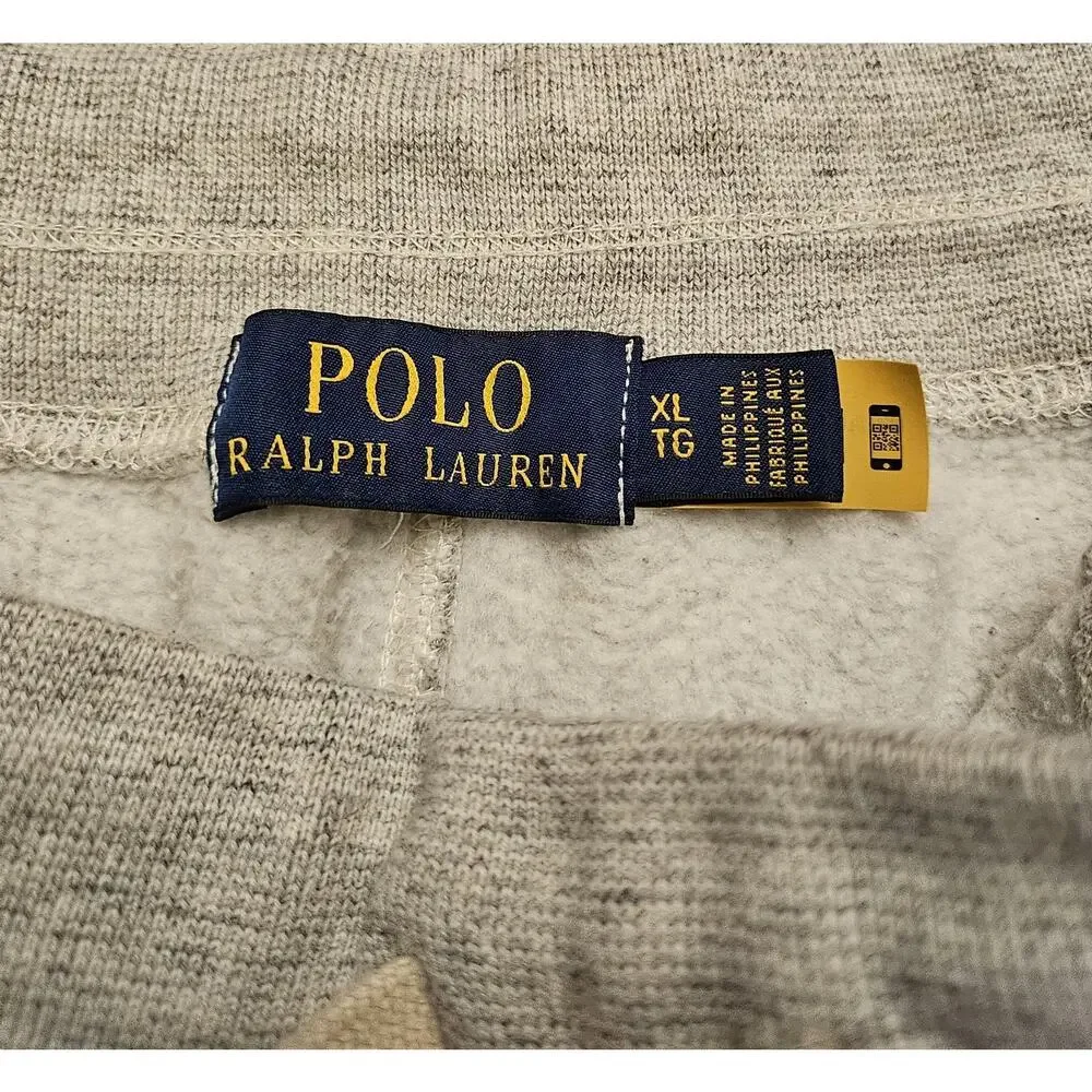 Y2K Polo Ralph Lauren Tiger Gray Baggy Cotton Sweatpants Joggers 00’s Size XL